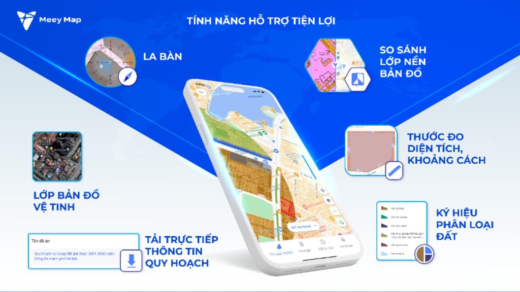 Meey Map được thiết kế để sử dụng đơn giản, với giao diện trực quan và tính năng tiện lợi 