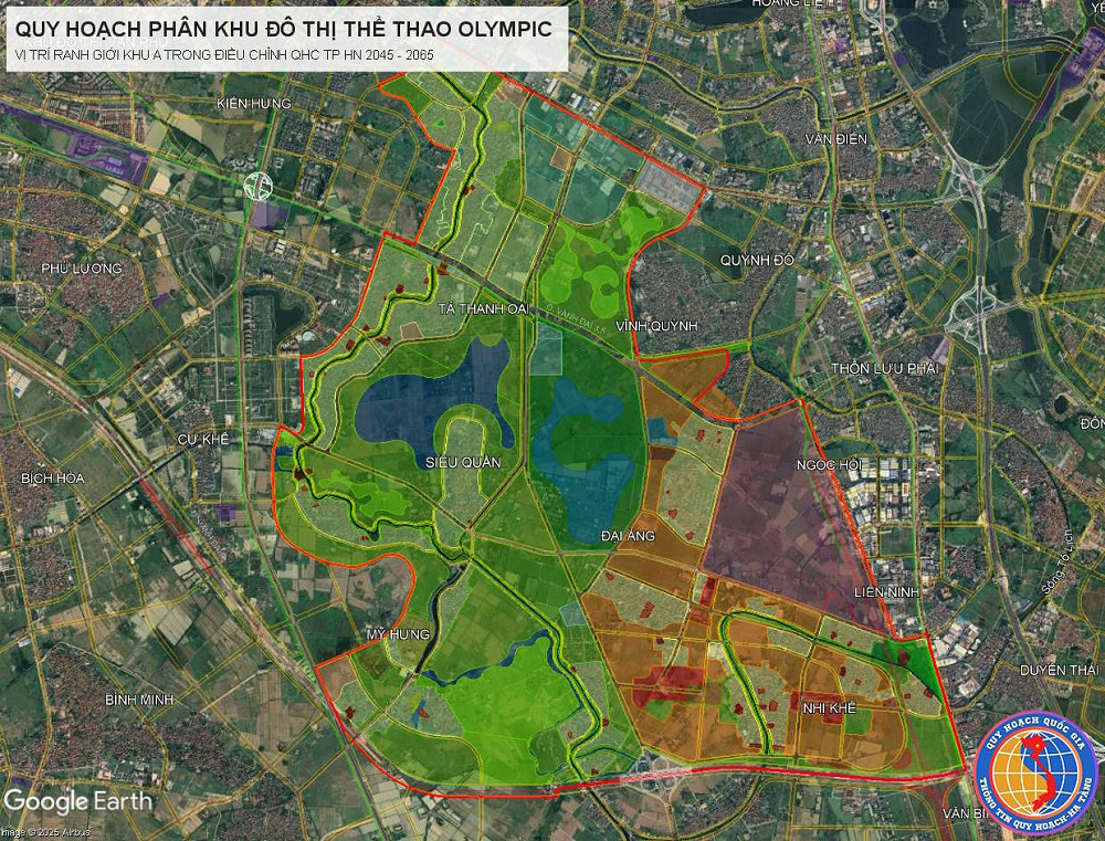 Bản đồ quy hoạch Vin Olympic Hà Nội khu A Đầy Đủ Thông Tin