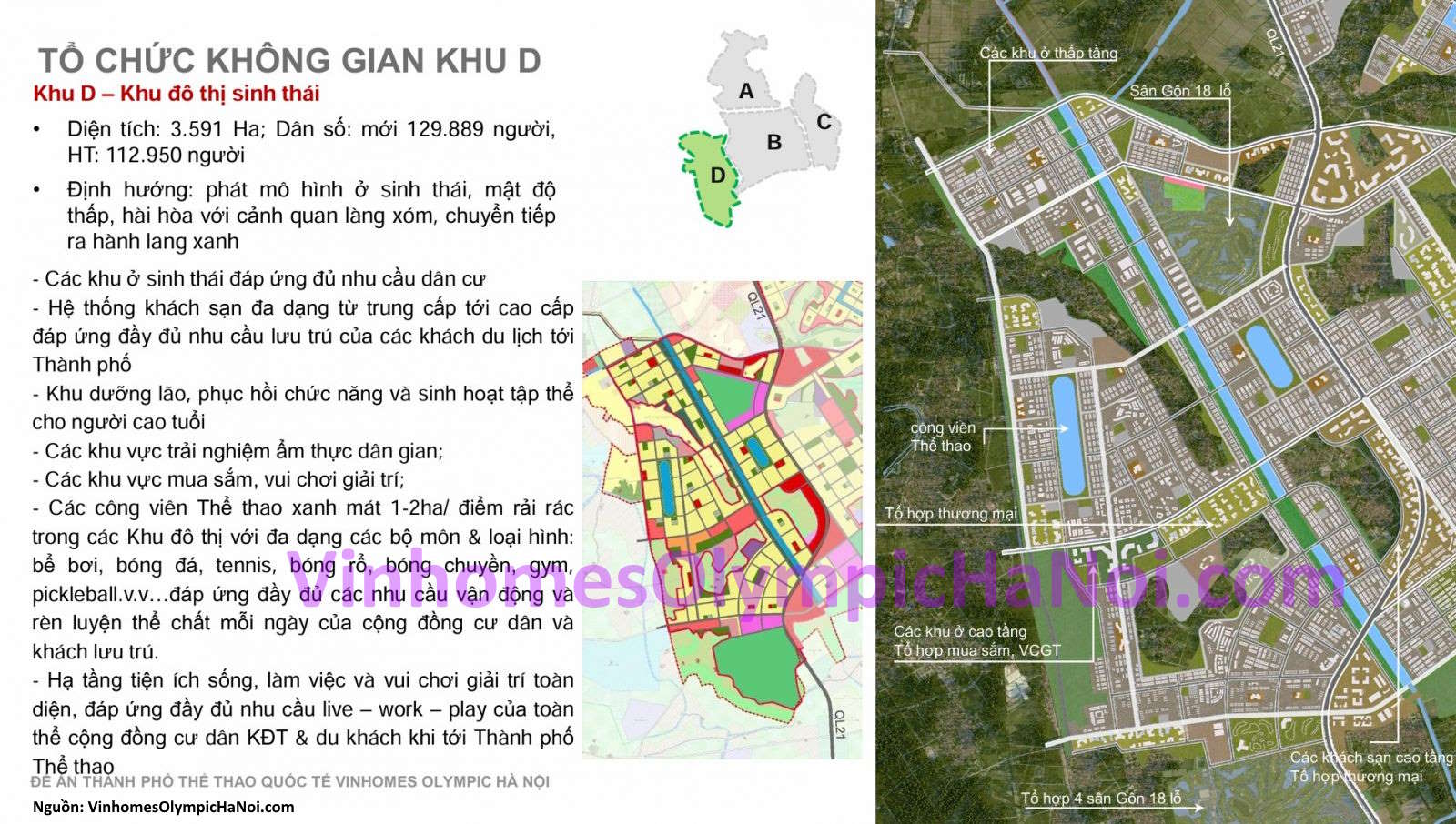 Phân khu C – Trung tâm đô thị thể thao quốc tế Vin Olympic Hà Nội