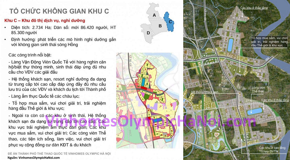 Phân khu C – Trung tâm đô thị thể thao quốc tế Vin Olympic Hà Nội