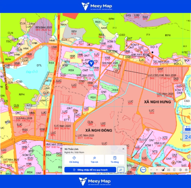 Bản đồ quy hoạch Nghệ An| Bản đồ tỉnh Nghệ An Sau Sáp Nhập 341 Bản đồ quy hoạch xã Thần Lĩnh, Nghệ An