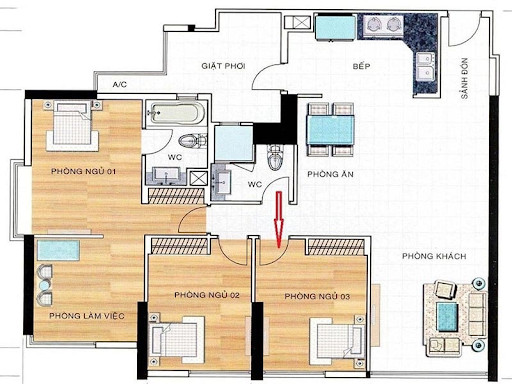 Cửa Phòng Ngủ Đối Diện Bếp – Phong Thủy Xấu Hay Tốt? 4 Cách Hóa Giải Cửa Phòng Ngủ