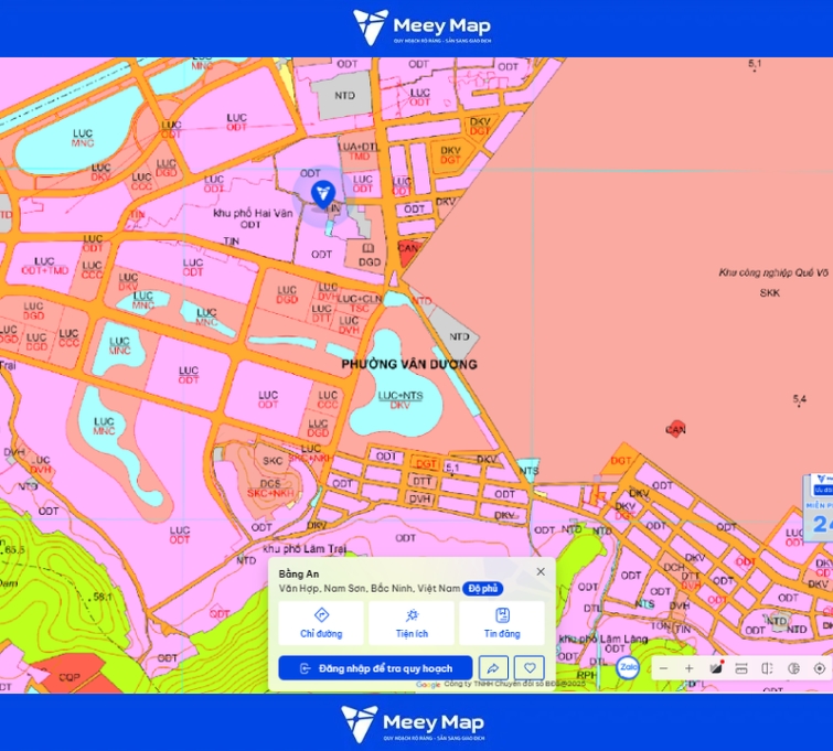 Bản đồ quy hoạch Bắc Ninh 2030: Toàn cảnh phát triển đến từng huyện 116 Bản đồ quy hoạch Phường Bằng An, Bắc Ninh