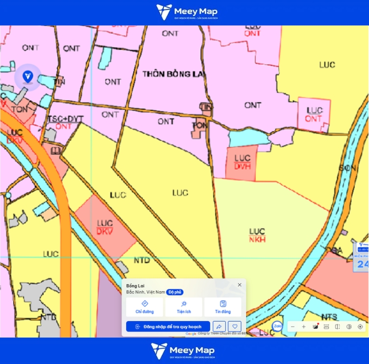 Bản đồ quy hoạch Bắc Ninh 2030: Toàn cảnh phát triển đến từng huyện 117 Bản đồ quy hoạch Phường Bồng Lai, Bắc Ninh