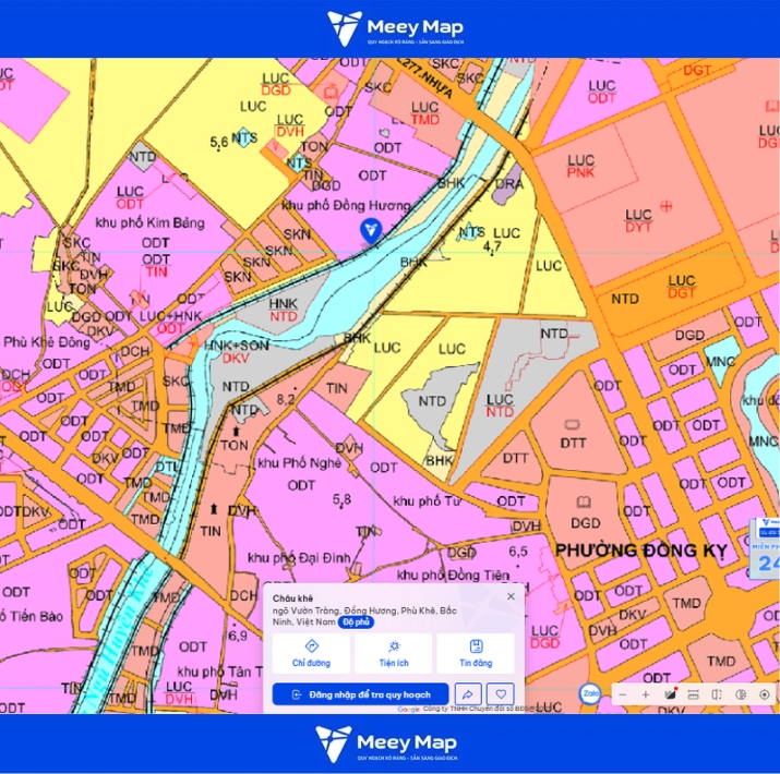 Bản đồ quy hoạch Bắc Ninh 2030: Toàn cảnh phát triển đến từng huyện 104 Bản đồ quy hoạch Phường Châu Khê, Bắc Ninh