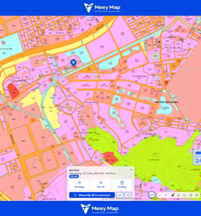 Bản đồ quy hoạch Bắc Ninh 2030: Toàn cảnh phát triển đến từng huyện 86 Bản đồ quy hoạch Phường Đại Phúc, Bắc Ninh