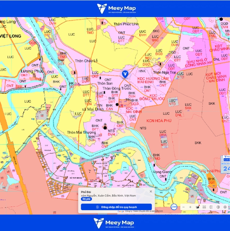 Bản đồ quy hoạch Bắc Ninh 2030: Toàn cảnh phát triển đến từng huyện 119 Bản đồ quy hoạch Phường Đại Xuân, Bắc Ninh