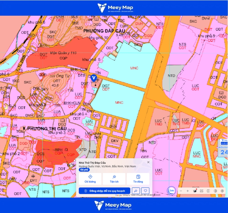 Bản đồ quy hoạch Bắc Ninh 2030: Toàn cảnh phát triển đến từng huyện 87 Bản đồ quy hoạch Phường Đáp Cầu, Bắc Ninh