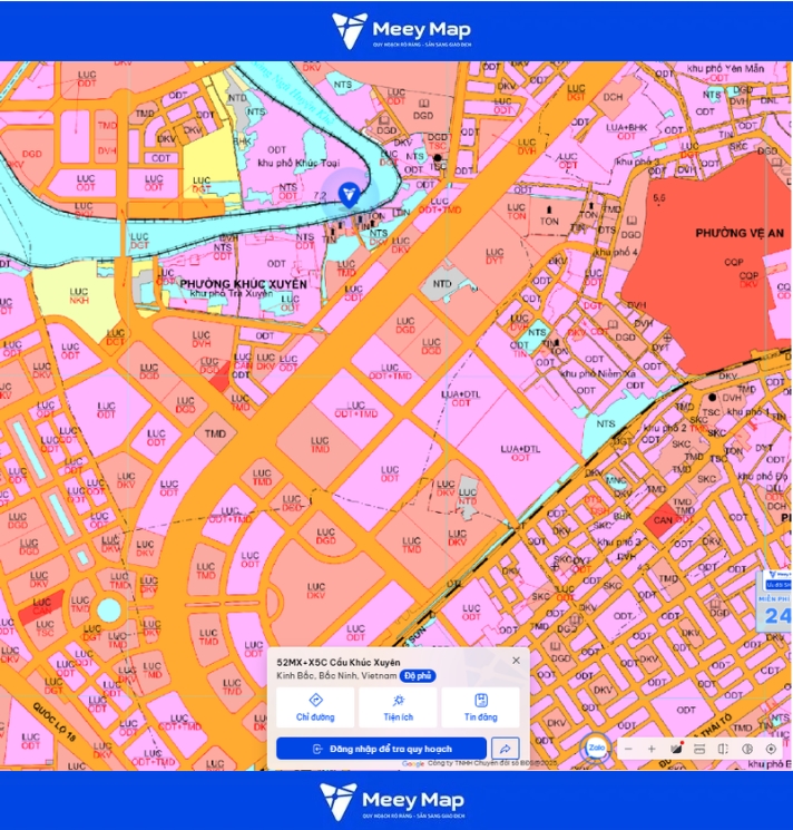 Bản đồ quy hoạch Bắc Ninh 2030: Toàn cảnh phát triển đến từng huyện 91 Bản đồ quy hoạch Phường Khúc Xuyên, Bắc Ninh