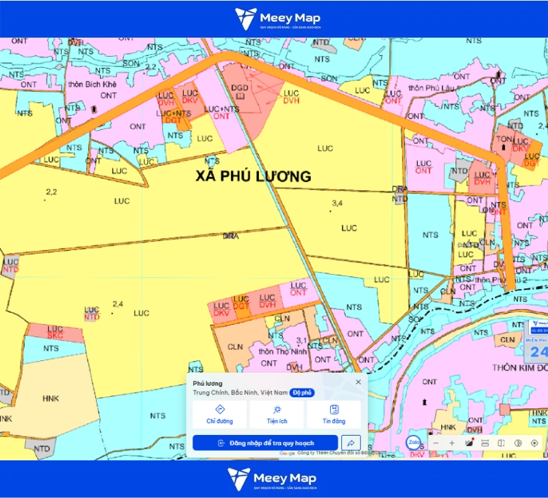 Bản đồ quy hoạch Bắc Ninh 2030: Toàn cảnh phát triển đến từng huyện 121 Bản đồ quy hoạch Phường Phù Lương, Bắc Ninh