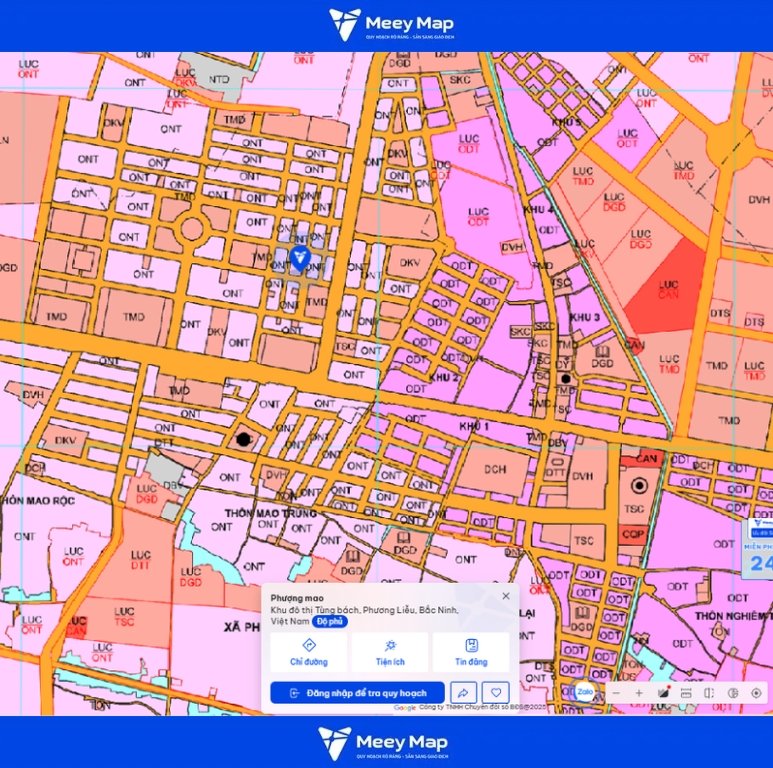 Bản đồ quy hoạch Bắc Ninh 2030: Toàn cảnh phát triển đến từng huyện 123 Bản đồ quy hoạch Phường Phượng Mao, Bắc Ninh