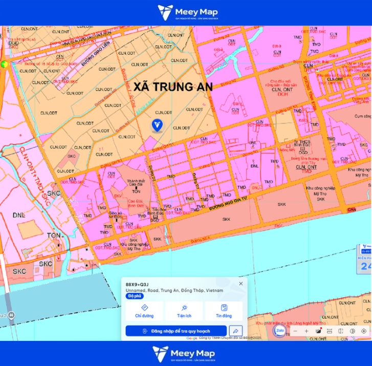 Bản đồ quy hoạch Tỉnh Đồng Tháp| Bản đồ Đồng Tháp Sau Sáp Nhập 383 Bản đồ quy hoạch Phường Trung An, Tỉnh Đồng Tháp