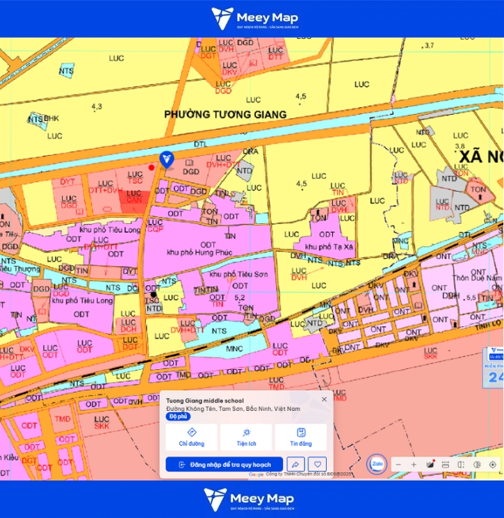 Bản đồ quy hoạch Bắc Ninh 2030: Toàn cảnh phát triển đến từng huyện 114 Bản đồ quy hoạch Phường Tương Giang, Bắc Ninh