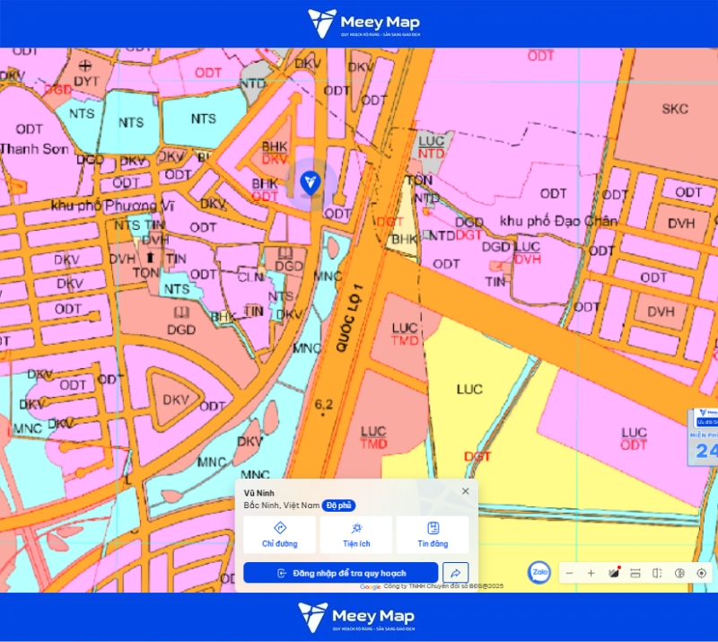 Bản đồ quy hoạch Bắc Ninh 2030: Toàn cảnh phát triển đến từng huyện 102 Bản đồ quy hoạch Phường Vũ Ninh, Bắc Ninh