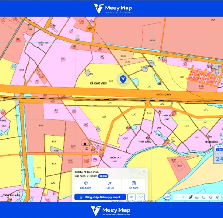 Bản đồ quy hoạch Bắc Ninh 2030: Toàn cảnh phát triển đến từng huyện 128 Bản đồ quy hoạch Xã Đào Viên, Bắc Ninh
