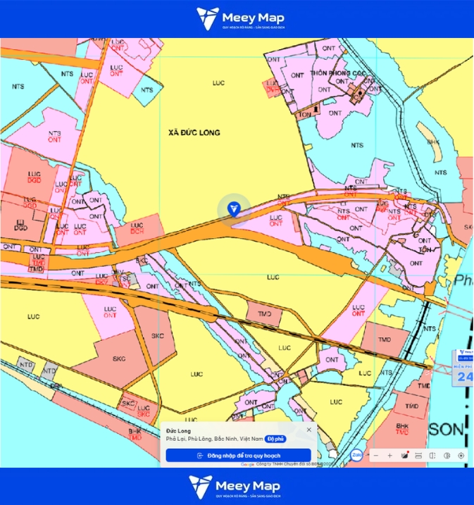 Bản đồ quy hoạch Bắc Ninh 2030: Toàn cảnh phát triển đến từng huyện 129 Bản đồ quy hoạch Xã Đức Long, Bắc Ninh