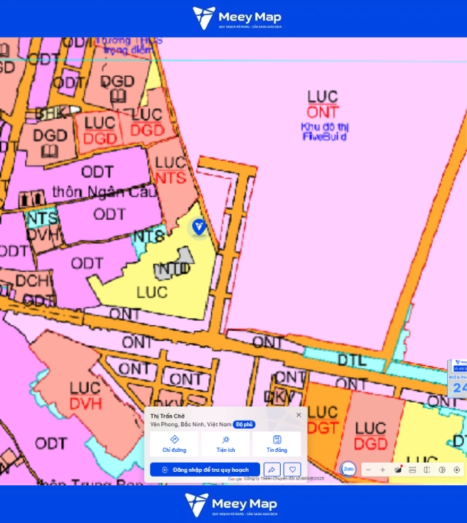 Bản đồ quy hoạch Bắc Ninh 2030: Toàn cảnh phát triển đến từng huyện 141 Bản đồ quy hoạch Xã Thị trấn Chờ, Bắc Ninh