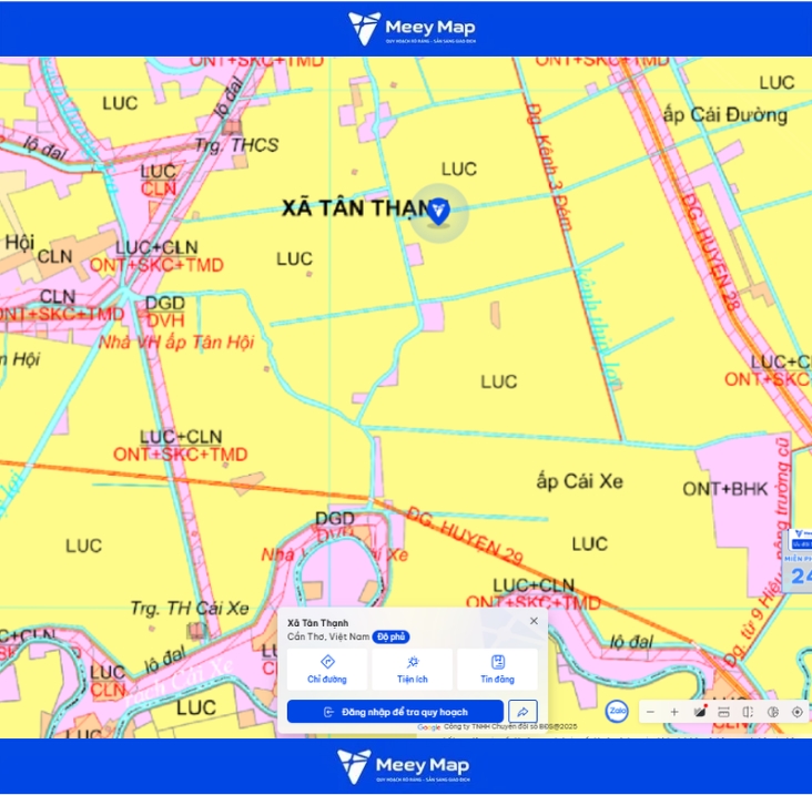 Bản đồ Quy Hoạch Cần Thơ | Bản đồ Cần Thơ Sau Sáp Nhập 170 Bản đồ quy hoạch xã Tân Thạnh, Cần Thơ