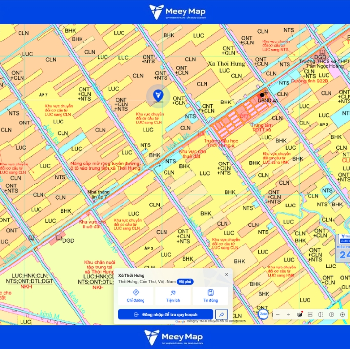 Bản đồ Quy Hoạch Cần Thơ | Bản đồ Cần Thơ Sau Sáp Nhập 184 Bản đồ quy hoạch xã Thới Hưng, Cần Thơ