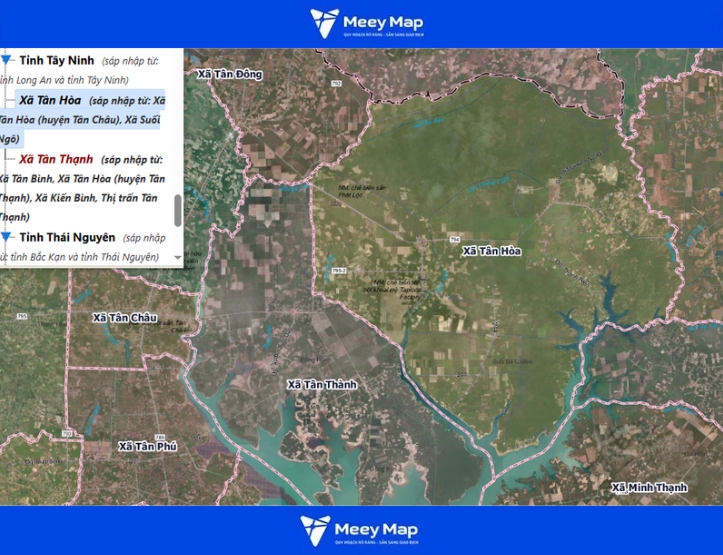 Bản đồ tỉnh Tây Ninh Sau Sáp Nhập 2026 195 Bản đồ xã Tân Hòa, Tây Ninh