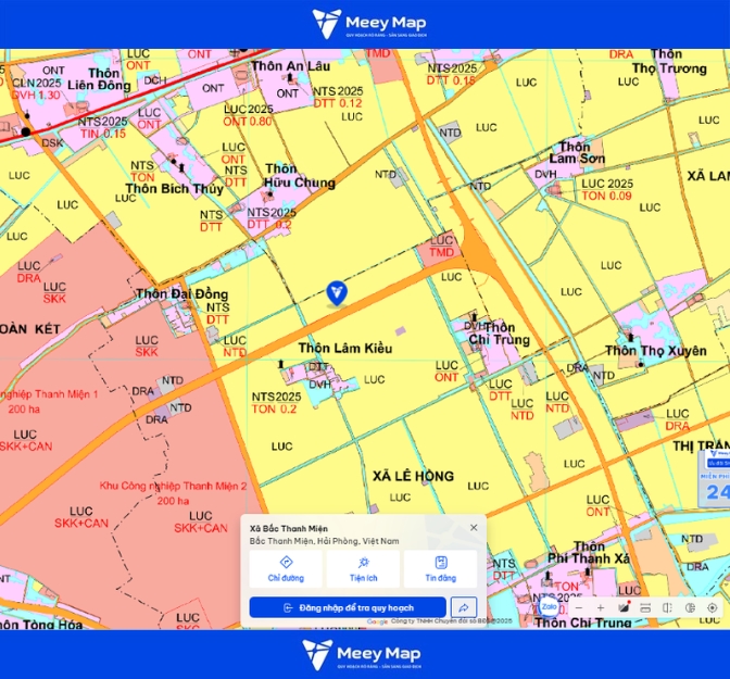 Bản đồ quy hoạch Hải Phòng | Bản đồ Sau Sáp Nhập 594 Bản đồ quy hoạch Xã Bắc Thanh Miện, Hải Phòng