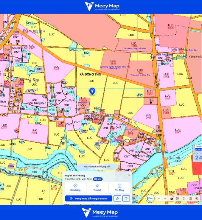 Bản đồ quy hoạch Bắc Ninh 2030: Toàn cảnh phát triển đến từng huyện 144 Bản đồ quy hoạch Xã Đông Thọ, Bắc Ninh