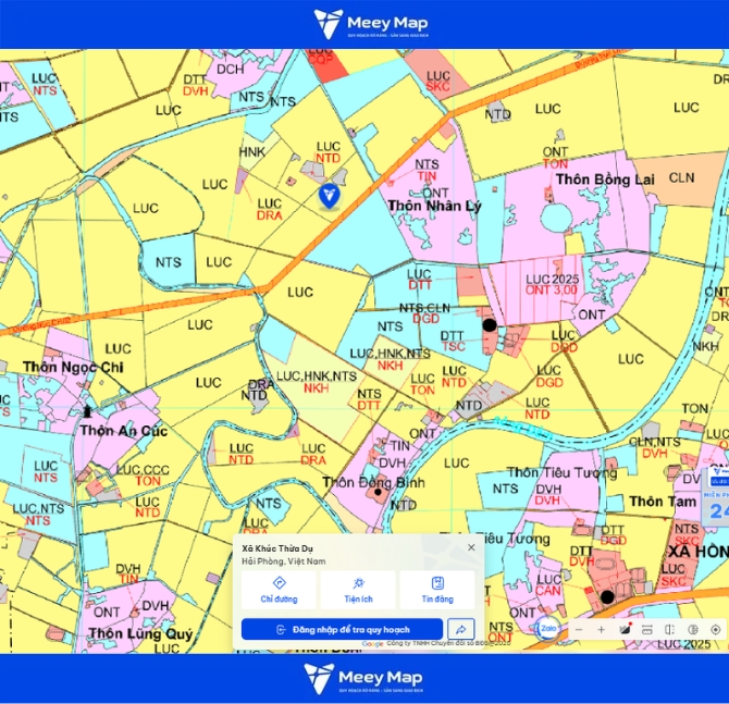 Bản đồ quy hoạch Hải Phòng | Bản đồ Sau Sáp Nhập 586 Bản đồ quy hoạch xã Khúc Thừa Dụ, Hải Phòng