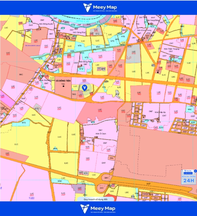 Bản đồ quy hoạch Bắc Ninh 2030: Toàn cảnh phát triển đến từng huyện 147 Bản đồ quy hoạch xã Long Châu, Bắc Ninh