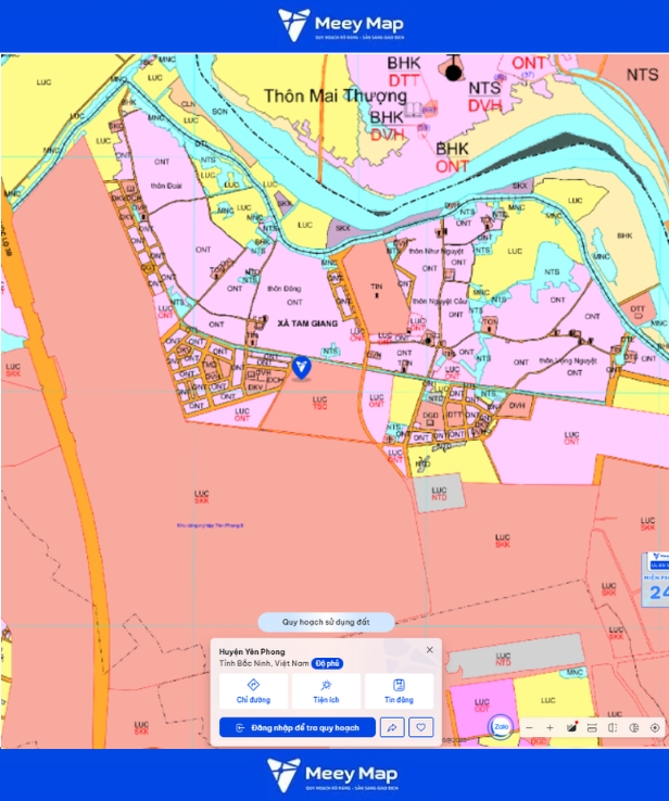 Bản đồ quy hoạch Bắc Ninh 2030: Toàn cảnh phát triển đến từng huyện 149 Bản đồ quy hoạch xã Tam Giang, Bắc Ninh