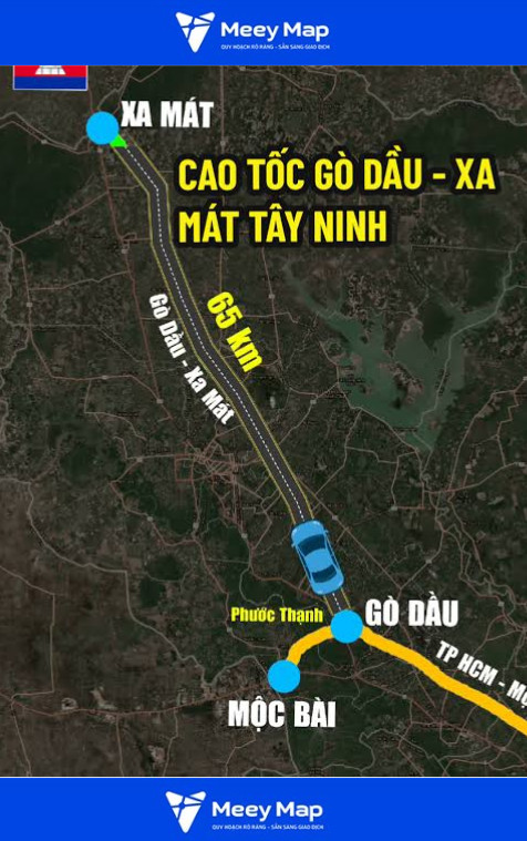 Bản đồ Quy hoạch Giao thông Tỉnh Tây Ninh 10 Bản đồ Cao tốc Gò Dầu – Xa Mát