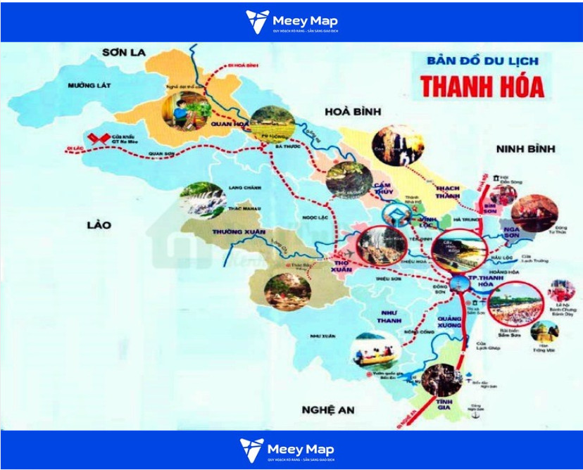 Bản đồ Quy hoạch Du lịch Tỉnh Thanh Hóa 6 Bản đồ các khu du lịch cấp tỉnh Thanh Hóa
