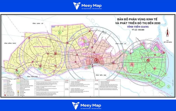 Bản đồ Quy hoạch Đô thị Tỉnh Tiền Giang 5 Bản đồ hệ thống đô thị Tiền Giang