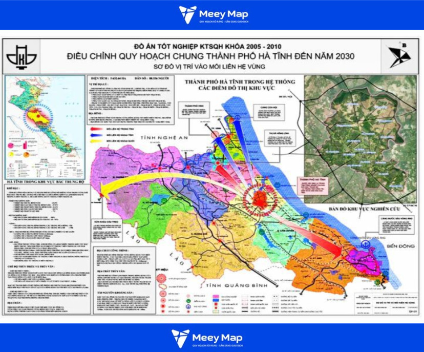 Bản đồ Quy hoạch Đô thị Tỉnh Hà Tĩnh Đến 2030, Tầm Nhìn 2050 3 Bản đồ không gian đô thị tỉnh Hà Tĩnh