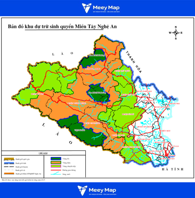 Bản đồ Quy hoạch Du lịch Tỉnh Nghệ An: Định Hướng 2021–2030, Tầm Nhìn Đến 2050 8 Bản đồ không gian du lịch sinh thái miền Tây Nghệ An (Phía Tây)