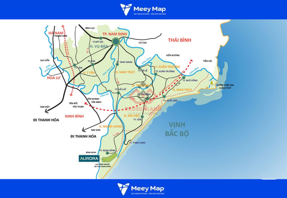 Bản đồ Quy hoạch Khu công nghiệp Tỉnh Nam Định: Định hướng Phát triển và Tiềm năng Bất động sản 17 Bản đồ khu vực Ý Yên (Hồng Tiến, Trung Thành)