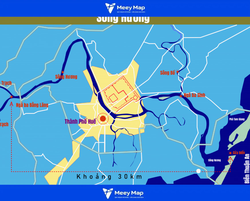 Bản đồ Quy hoạch Du lịch Tỉnh Thừa Thiên Huế 6 Bản đồ khu vực sông Hương