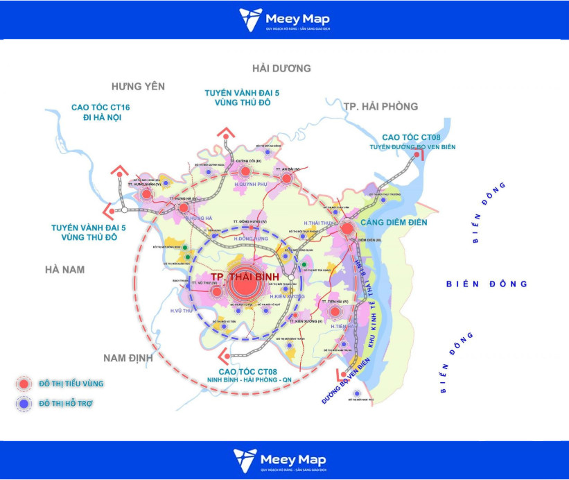 Bản đồ Quy hoạch Đô thị Tỉnh Thái Bình 4 Bản đồ phát triển đô thị Thái Bình