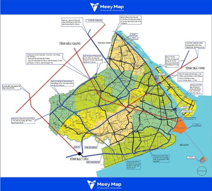 Bản đồ Quy hoạch Giao thông Tỉnh Sóc Trăng: Thông tin mới nhất đến 2026 4 Bản đồ các tuyến Quốc lộ và Đường tỉnh trọng điểm tỉnh Sóc Trăng