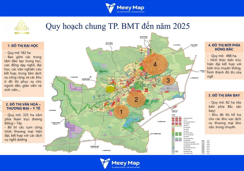 Bản đồ Quy hoạch Du lịch Tỉnh Đắk Lắk Mới Nhất Tầm Nhìn Đến 2030 6 Cụm du lịch trung tâm TP. Buôn Ma Thuột