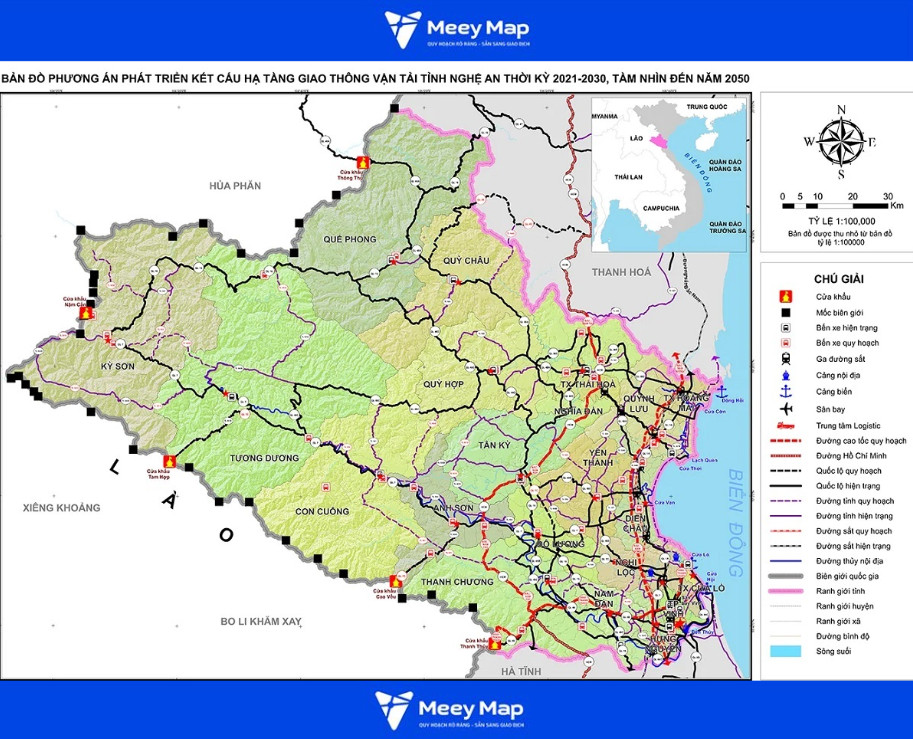 Bản đồ Quy hoạch Giao thông Tỉnh Nghệ An: Định hướng Phát triển và Tiềm năng Bất động sản 4 Bản đồ Giao thông Đường bộ và Cao tốc tỉnh Nghệ An