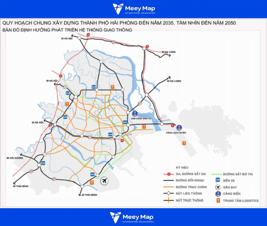 Bản đồ Quy hoạch Giao thông Tỉnh Hải Dương Đến 2030, Tầm Nhìn 2050 6 Hệ thống Giao thông Đường sắt Tỉnh Hải Dương