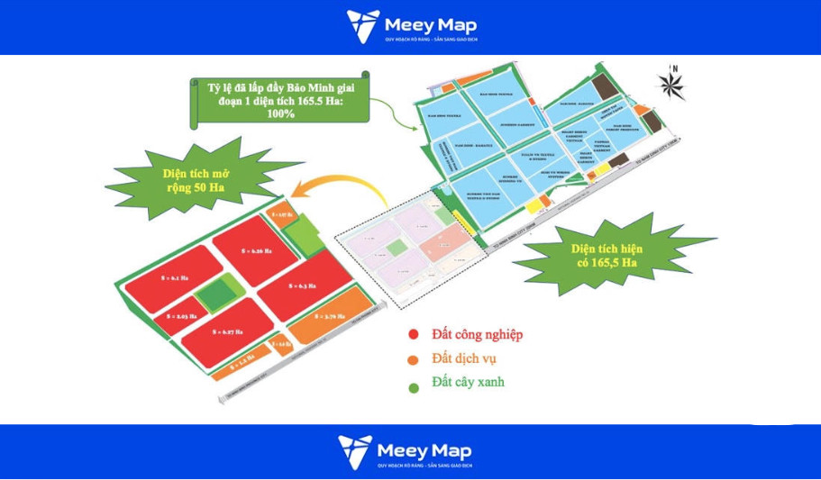 Bản đồ Quy hoạch Khu công nghiệp Tỉnh Nam Định: Định hướng Phát triển và Tiềm năng Bất động sản 14 KCN Bảo Minh & Bảo Minh mở rộng (~192 ha - Vụ Bản)
