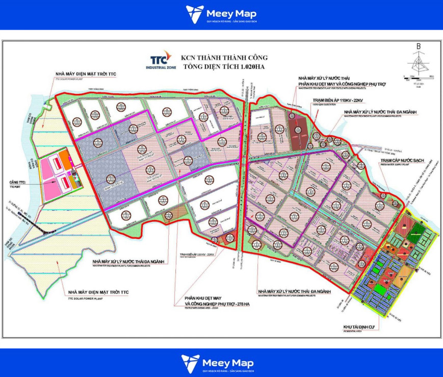 Bản đồ Quy hoạch Khu công nghiệp Tỉnh Tây Ninh 16 Khu công nghiệp Thành Thành Công