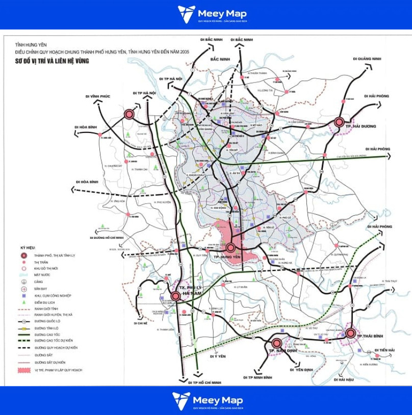 Bản đồ Quy hoạch Khu Công nghiệp Tỉnh Hưng Yên Đến 2030, Tầm Nhìn 2050 4 Khu công nghiệp trọng điểm trên bản đồ quy hoạch tỉnh Hưng Yên