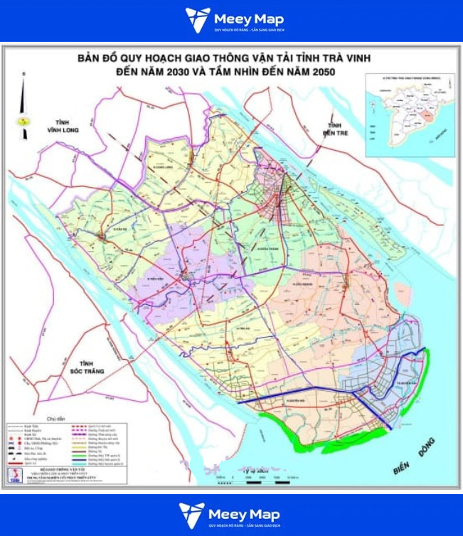 Bản đồ Quy hoạch Đô thị Tỉnh Trà Vinh 14 Bản đồ Quy hoạch đô thị gắn với giao thông Tỉnh Trà Vinh