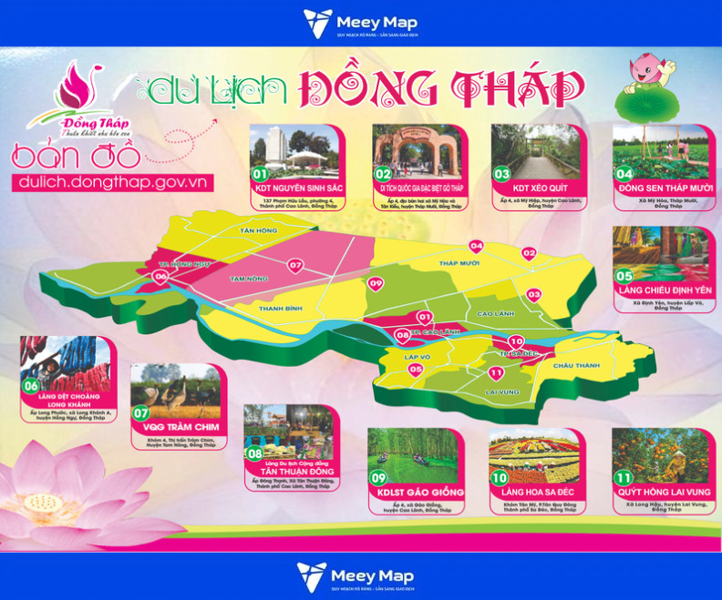Bản đồ Quy hoạch Du lịch Tỉnh Đồng Tháp Mới Nhất Tầm Nhìn Đến 2030 4 Bản đồ quy hoạch du lịch Tỉnh Đồng Tháp