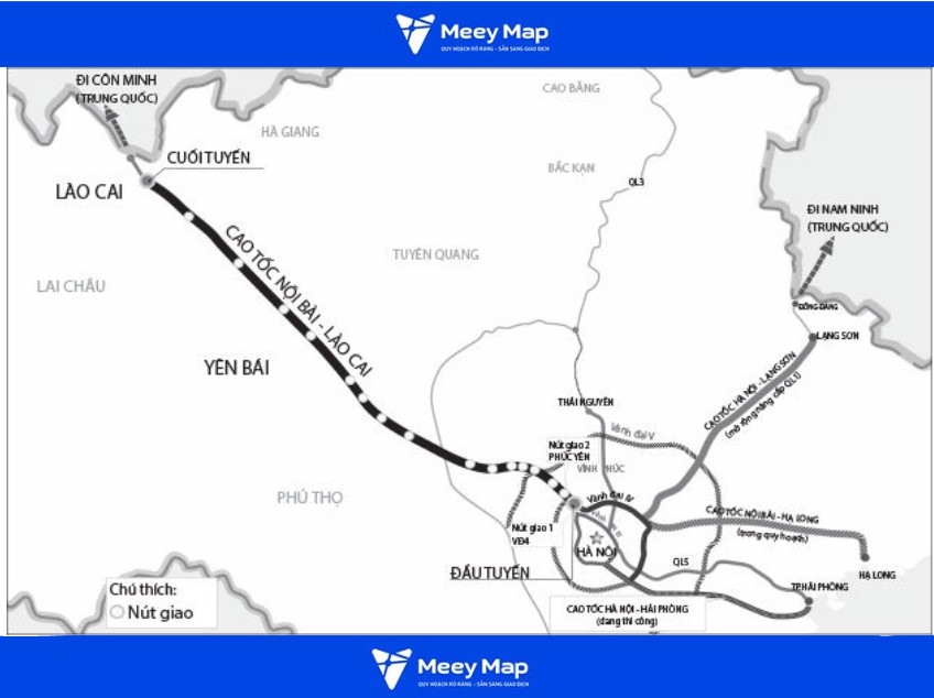 Bản đồ Quy hoạch Giao thông Tỉnh Yên Bái 6 Bản đồ quy hoạch cao tốc Nội Bài – Lào Cai qua Yên Bái