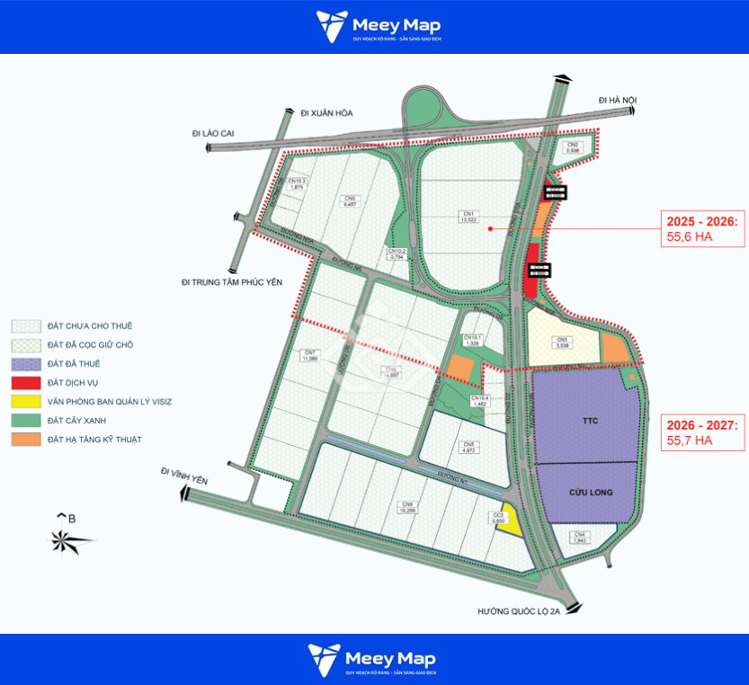 Bản đồ Quy hoạch Khu công nghiệp Tỉnh Vĩnh Phúc mới nhất 2026 7 Bản đồ quy hoạch khu công nghiệp Phúc Yên